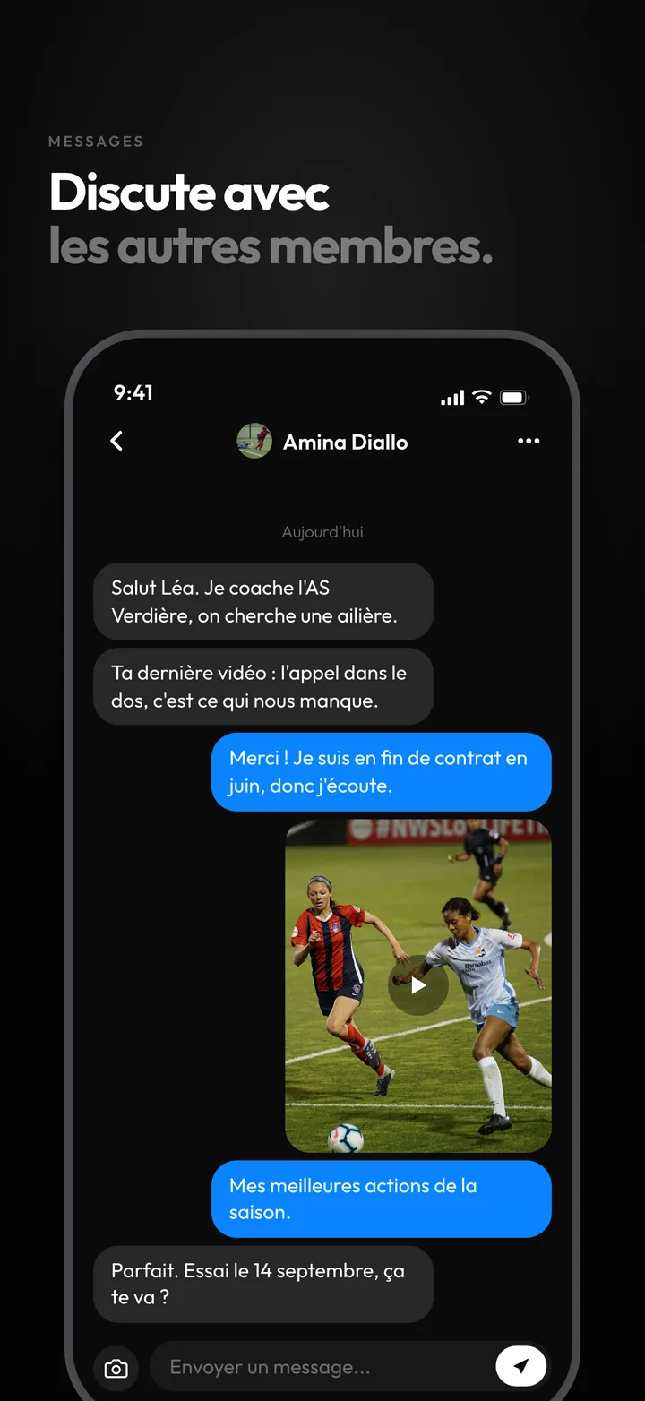 Kelenz, écran de messagerie